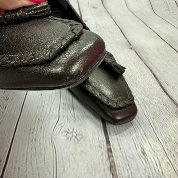 stuart weitzman leather designer kitten heel pump bronze color sz 9 SS narrow - Picture 6 of 14